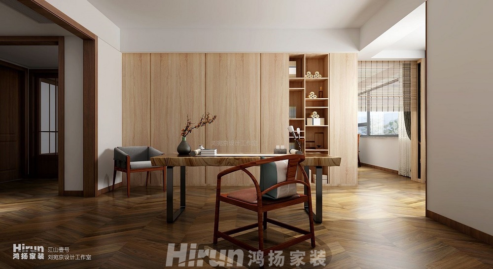 中建江山壹號200㎡寫意木構大平層 裝修案例效果圖-O132393378739093