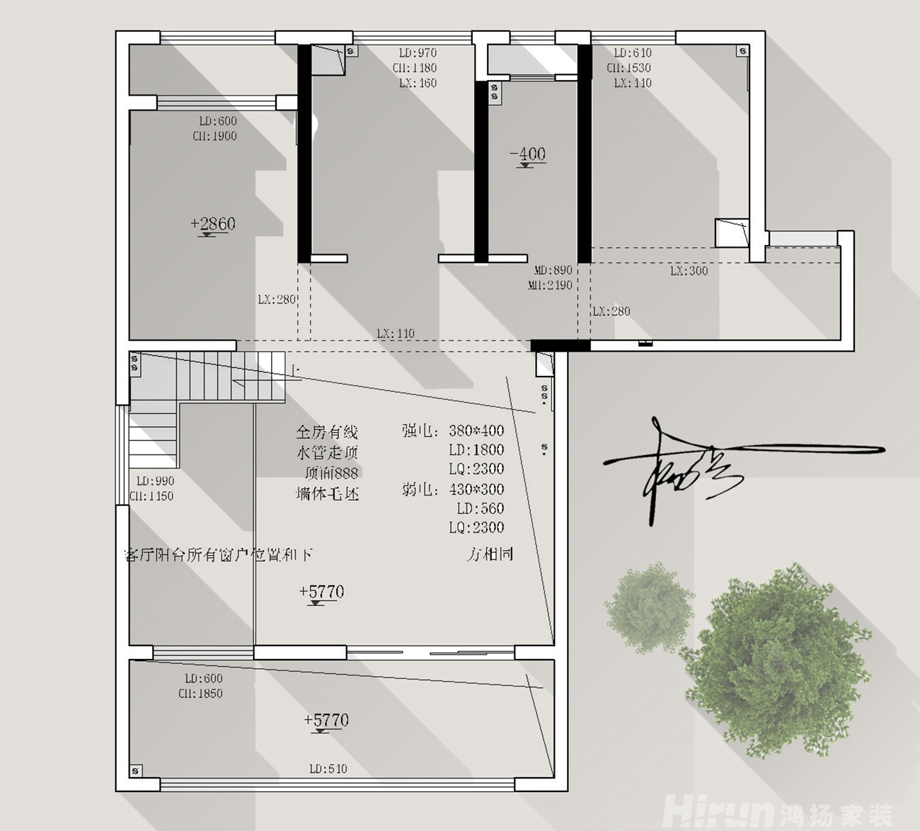 建發(fā)央著180㎡北歐之光復(fù)式 裝修案例效果圖-2