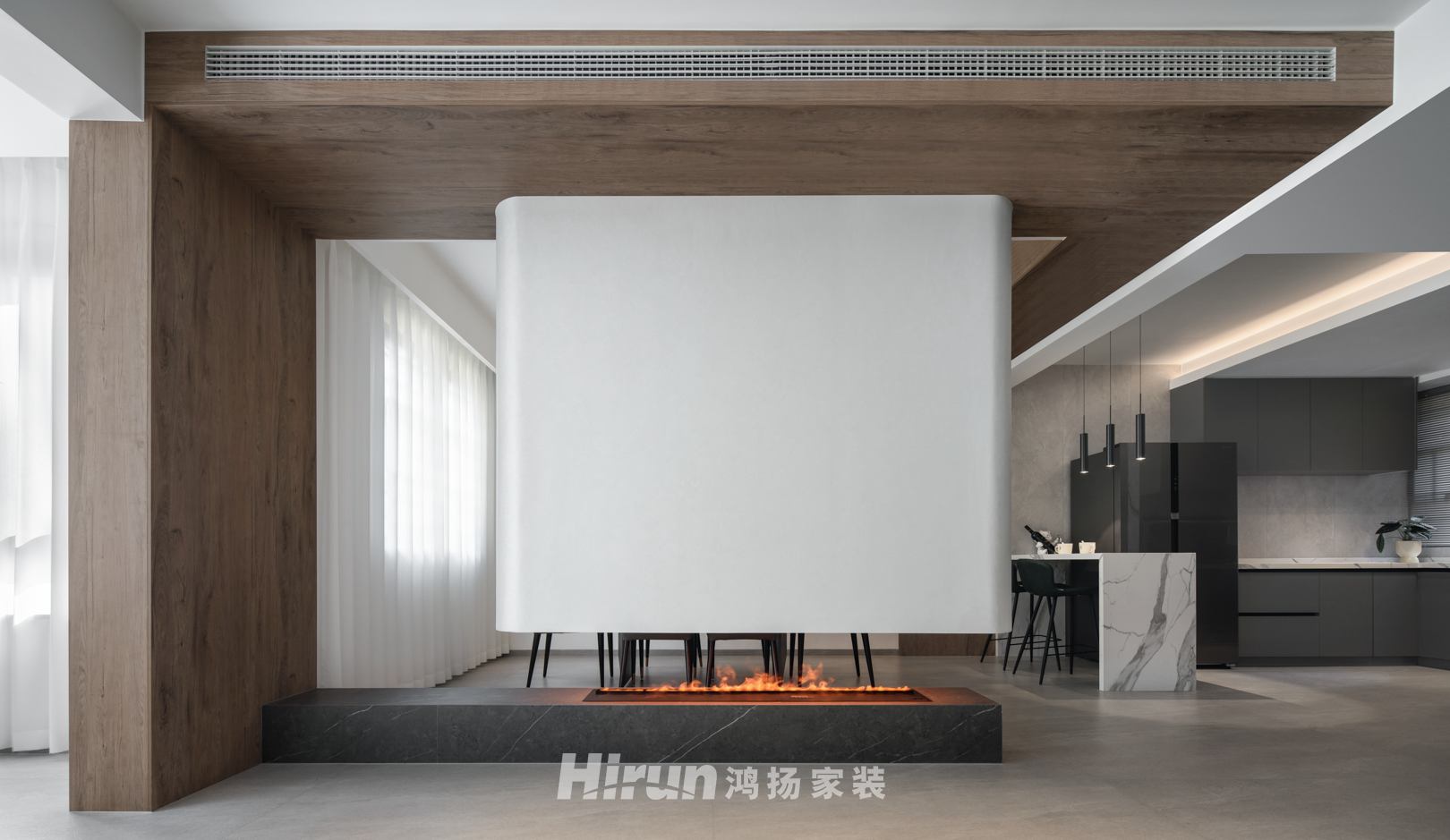 大唐印象160㎡雅致現(xiàn)代四居室 裝修案例實(shí)景圖-6