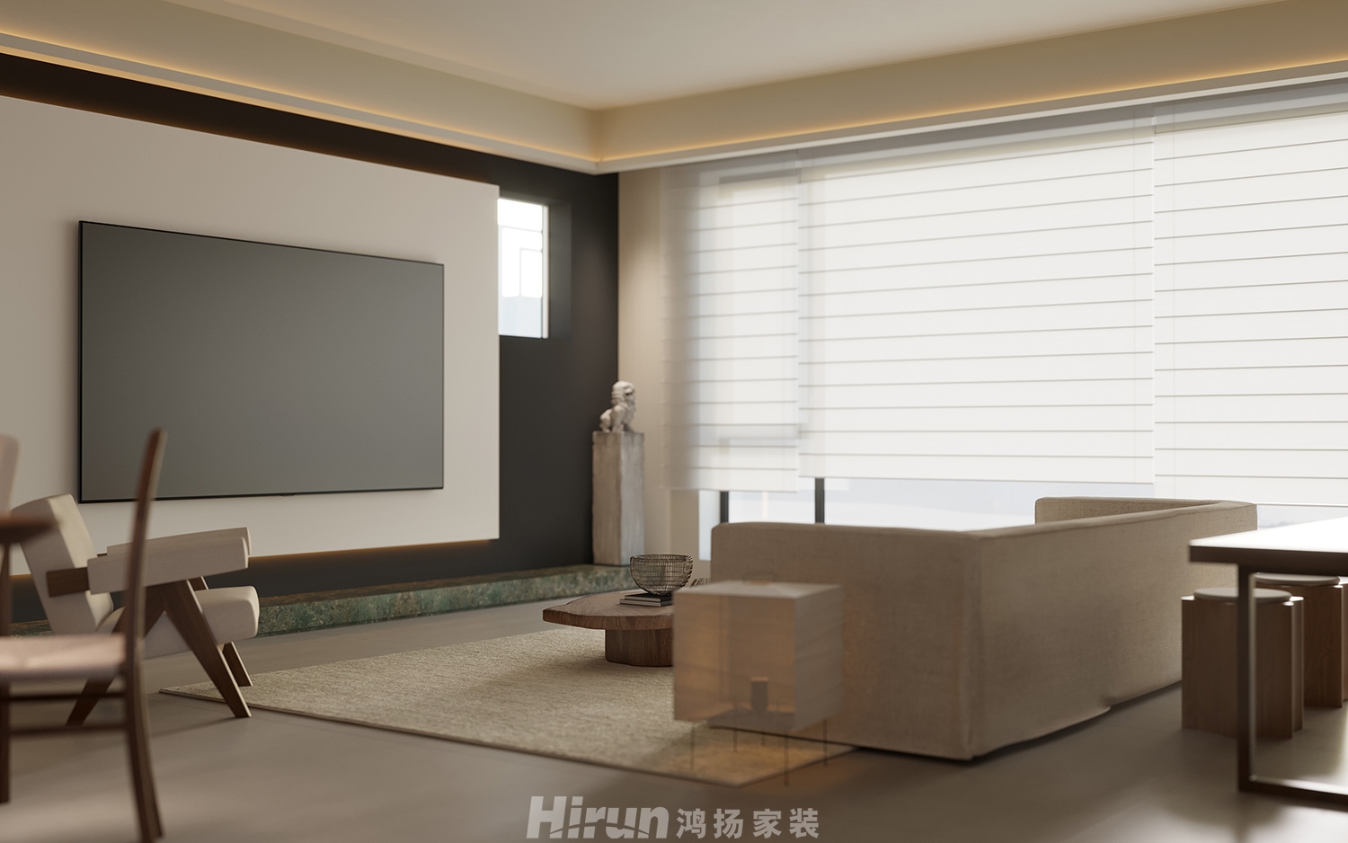 建發(fā)玖洲觀瀾159㎡復(fù)合寫意復(fù)式 裝修案例效果圖-6