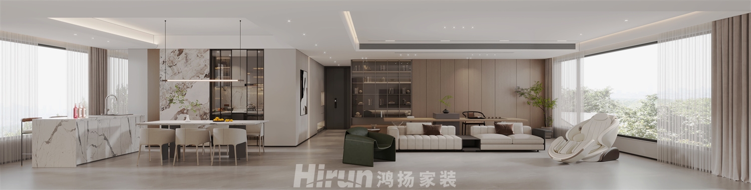 牡丹舸280㎡雅致現(xiàn)代大平層 裝修案例效果圖-1